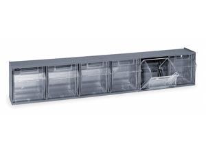 QUANTUM STORAGE SYSTEMS QTB306GY Tip Out Bin Unit, 6 Tip Bins QUANTUM STORAGE SYSTEMS QTB306GY Tip Out Bin Unit, 6 Tip Bins