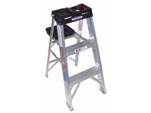 WERNER 373 3 ft Aluminum Stepladder, 300 lbs. Capacity WERNER 373 3 ft Aluminum Stepladder, 300 lbs. Capacity
