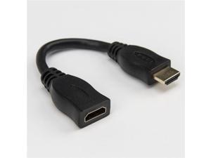 Rocstor 6in High Speed HDMI Port Saver Cable M/F Black