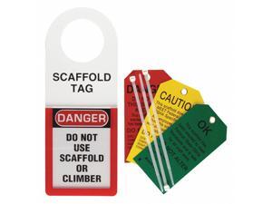 BRADY 48112 Scaffold Stat Hldr and Tag,12 x 4-1/2 In BRADY 48112 Scaffold Stat Hldr and Tag,12 x 4-1/2 In