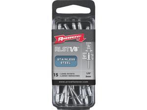 Arrow 1/8 In. x 1/2 In. Stainless Steel Rivet (15 Count) RLST1/8 Arrow 1/8 In. x 1/2 In. Stainless Steel Rivet (15 Count) RLST1/8