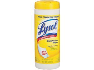 LYSOL Brand 81145CT Lemon/Lime Blossom Disinfecting Wipes w/Micro-Lock, 7 x 8, 35/Canister, 12/Ctn