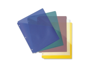 Binder Pockets Poly Letter 8-1/2"x11" 5/PK Assorted Binder Pockets Poly Letter 8-1/2"x11" 5/PK Assorted