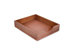 Carver Wood Products Wood Desk Tray Letter Size Walnut CW07212 Carver Wood Products Wood Desk Tray Letter Size Walnut CW07212