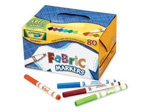 Binney & Smith 588215 Fabric Marker Classpack Ten Assorted Colors 80/box Binney & Smith 588215 Fabric Marker Classpack Ten Assorted Colors 80/box