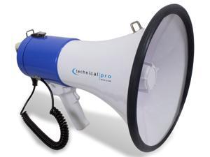 Technical Pro, Portable Lightweight Megaphone, 3000ft Range Bullhorn W/ Strap, Siren, Volume Control, Compact Design, 40 Watt Good for for Trainers, Soccer, Football, Baseball, Coaches, Kids, Teachers Technical Pro, Portable Lightweight Megaphone, 3000ft Range Bullhorn W/ Strap, Siren, Volume Control, Compact Design, 40 Watt Good for for Trainers, Soccer, Football, Baseball, Coaches, Kids, Teachers
