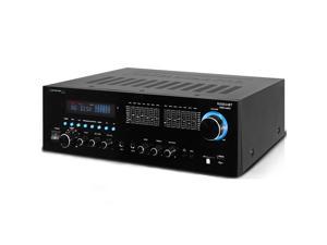 Technical Pro RX55URIBT Professional Receiver with USB & SD Card Inputs with Bluetooth Compatibility, 2 Mic Inputs, 5 Band EQ, FM Radio, iPod/ iPhone Compatible, Recorder, SD/USB Inputs