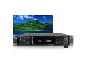 Technical Pro 4500 Watts Digital Hybrid Amplifier Preamp Tuner with 2 Mic, RCA, HDMI, Headphone, USB, SD Card Inputs, FM Radio & Wireless Remote for Home Theater Entertainment