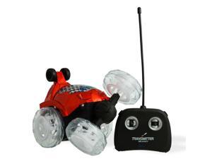 Red RC Remote Controlled Stunt Car with 360? Front Wheels for Flipping, Spinning and Racing, Lights Up And Music by Dimple Red RC Remote Controlled Stunt Car with 360? Front Wheels for Flipping, Spinning and Racing, Lights Up And Music by Dimple