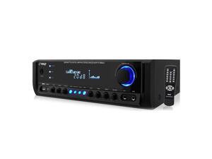 PyleHome 300 Watt Digital Home Theater Stereo Receiver, Aux (3.5mm) Input, MP3/USB/AM/FM Radio, (2) Mic Inputs PyleHome 300 Watt Digital Home Theater Stereo Receiver, Aux (3.5mm) Input, MP3/USB/AM/FM Radio, (2) Mic Inputs