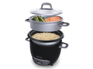 AROMA ARC-743-1NGB 3-Cup (Uncooked)/6-Cup (Cooked) Pot-Style Rice Cooker and Food Steamer, Black AROMA ARC-743-1NGB 3-Cup (Uncooked)/6-Cup (Cooked) Pot-Style Rice Cooker and Food Steamer, Black