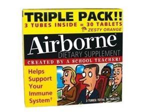 Airborne Immune Support Effervescent Tablet Zesty Orange 30 Count 10030 Airborne Immune Support Effervescent Tablet Zesty Orange 30 Count 10030