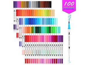AGPtEK 100 Colors Dual Tip Brush Pens