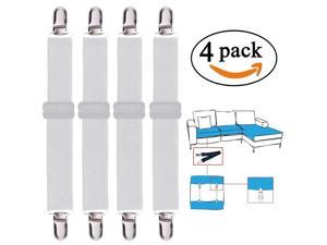4Pack Adjustable Bed Sheet Corner Straps Clips Fastener Suspenders Band Holder