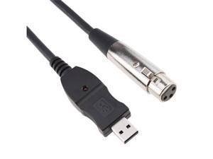 AGPtek Audio/USB Cable - for Microphone - 9.84 ft - XLR Female Audio - USB - Black