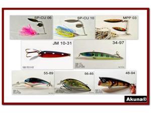 Akuna Pack of 8 Panfish Fishing Lures Each The 50 States in USA 
