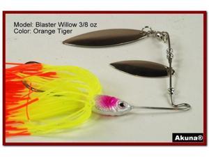 Akuna Blaster Willow Twin Blades Spinnerbait, various sizes and colors