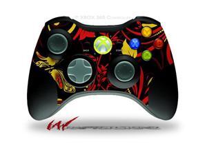 XBOX 360 Wireless Controller Decal Style Skin - Twisted Garden REd and Yellow - CONTROLLER NOT INCLUDED XBOX 360 Wireless Controller Decal Style Skin - Twisted Garden REd and Yellow - CONTROLLER NOT INCLUDED