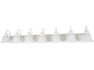 Nuvo Ballerina - 7 Light - 48 inch - Vanity - w/ Alabaster Glass Bell Shades Nuvo Ballerina - 7 Light - 48 inch - Vanity - w/ Alabaster Glass Bell Shades