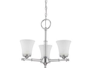 Nuvo Teller - 3 Light Chandelier w/ Frosted Etched Glass Nuvo Teller - 3 Light Chandelier w/ Frosted Etched Glass