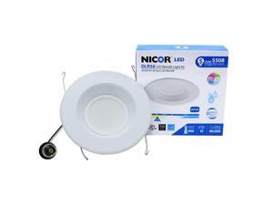 NICOR 6 in. White 800 Lumen LED Recessed Downlight in 3000K with Baffle Trim NICOR 6 in. White 800 Lumen LED Recessed Downlight in 3000K with Baffle Trim