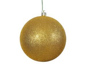 Vickerman 6 in Antique Gold Glitter Ball Christmas Ornament