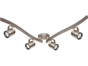 Track Kit Mounted Track Lighting Light Fixture in Brushed Nickel Finish Track Kit Mounted Track Lighting Light Fixture in Brushed Nickel Finish