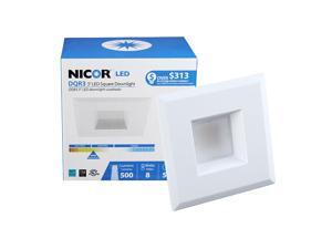 NICOR 3 in. White Square LED Recessed Downlight in 3000K NICOR 3 in. White Square LED Recessed Downlight in 3000K