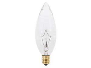 Satco S3283 40W 120V B9.5 Clear E12 Candelabra Base Incandescent bulb