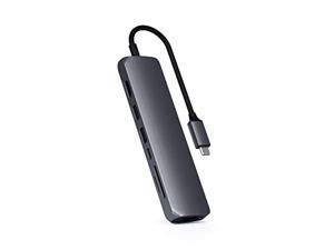 Satechi USB-C Slim Multi-Port with Ethernet Adapter - 4K HDMI, Gigabit Ethernet, USB-C PD Charging - Compatible with 2020/2019 MacBook Pro, 2020/2018 iPad Pro, Microsoft Laptop 3 (Space Gray) Satechi USB-C Slim Multi-Port with Ethernet Adapter - 4K HDMI, Gigabit Ethernet, USB-C PD Charging - Compatible with 2020/2019 MacBook Pro, 2020/2018 iPad Pro, Microsoft Laptop 3 (Space Gray)