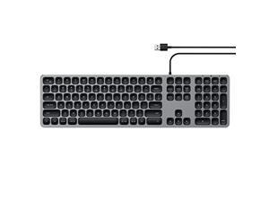 Satechi Aluminum USB Wired Keyboard with Numeric Keypad - Compatible with iMac Pro, iMac, 2018 Mac Mini, 2018 MacBook Pro/Air and MacOS Devices