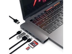 Satechi Aluminum Type-C Pro Hub Adapter with Thunderbolt 3 (40Gbs), 4K HDMI, USB-C Data, SD/Micro Card Reader, USB 3.0 - Compatible with 2016/2017/2018/2019 MacBook Pro 13" and 15" (Space Gray) Satechi Aluminum Type-C Pro Hub Adapter with Thunderbolt 3 (40Gbs), 4K HDMI, USB-C Data, SD/Micro Card Reader, USB 3.0 - Compatible with 2016/2017/2018/2019 MacBook Pro 13" and 15" (Space Gray)
