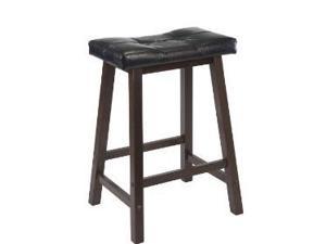 Black Cushion Counter Stool (Walnut) by Winsome Wood