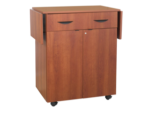 Hospitality Service Cart in Cherry by Safco Hospitality Service Cart in Cherry by Safco