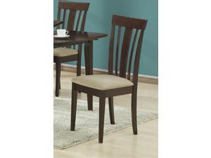Cappuccino 38"H Side Chairs With Micro-Fibre / 2Pcs by Monarch