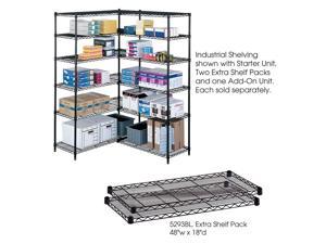 Safco 5293BL Industrial Wire Shelf Pack