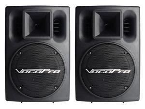 VocoPro PV-802 Pro 400W Powered Speakers (Pair) - New VocoPro PV-802 Pro 400W Powered Speakers (Pair) - New