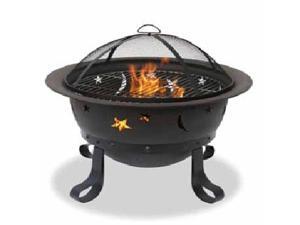 Uniflame 30"D Deep Bronze Bowl with Stars & Moons Uniflame 30"D Deep Bronze Bowl with Stars & Moons