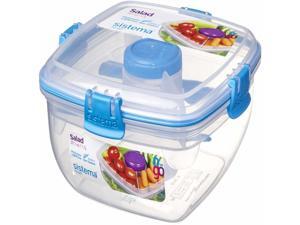 Sistema Salad to Go 4 Piece Tupperware Container Set 21356ZS Sistema Salad to Go 4 Piece Tupperware Container Set 21356ZS