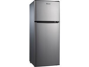 Amana 4.6-Cu. Ft. Energy Star Dual-Door Mini Refrigerator with Top-Mount Freezer Black with Stainless - Look Door AMAR46TS1E Amana 4.6-Cu. Ft. Energy Star Dual-Door Mini Refrigerator with Top-Mount Freezer Black with Stainless - Look Door AMAR46TS1E