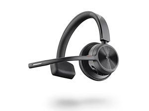 Poly (Plantronics + Polycom) Voyager 4310 UC Wireless Headset (Plantronics) - Single-Ear Headset Mic - Works with Teams (Certified), Black, (218473-02)