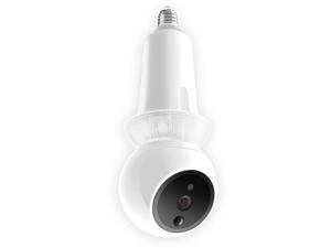 Amaryllo Zeus 360 Light Bulb security Camera 1080p with Night Vision 256bit Military Grade Encryption 2Way Audio Unlimited Cloud storage Motion Detection Phone App Human voice greetings
