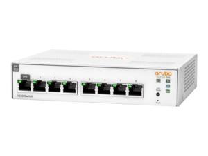 Aruba Instant On 1830 8G Switch - 8 Ports - Manageable - Gigabit Ethernet - 10/100/1000Base-T - 2 Layer Supported - Power Adapter - 5.90 W Power Consumption - 13 W PoE Budget - Twisted Pair - PoE Port