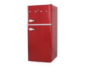 COMMERCIAL COOL 4.5 cu. ft. Retro Refrigerator with True Freezer Red CCRRD45HR
