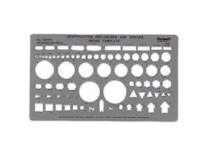 Chartpak CHA1002PI Circle and ID Template- 5-.88in.x10in.x.020in. - Soft Gray Chartpak CHA1002PI Circle and ID Template- 5-.88in.x10in.x.020in. - Soft Gray