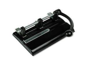 Master 40-Sheet Lever Action Two- to Seven-Hole Punch 13/32" Holes Black 1340PB
