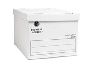 Business Source Storage Boxes Ltr/Legal 400 lb 12"x15"x10" 12/CT White 32450 Business Source Storage Boxes Ltr/Legal 400 lb 12"x15"x10" 12/CT White 32450