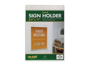 Nudell Wall Sign Holder Vertical 8-1/2"x11" Clear 38011 Nudell Wall Sign Holder Vertical 8-1/2"x11" Clear 38011