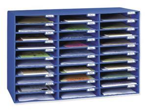 Pacon Mail Sorter, 1.8" Height x 12.5" Width x 10" Depth - 30 Pocket(s) - Blue Pacon Mail Sorter, 1.8" Height x 12.5" Width x 10" Depth - 30 Pocket(s) - Blue