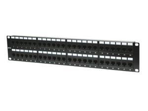 Intellinet Cat6 UTP 48-Port Patch Panel, 2U - Compatible with both 110 and Krone punch down tools